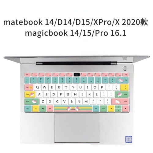 Keyboard Cover for Huawei Honor MagicBook X14 Laptop Keyboard Film X15 Full Cover Rubber Dustproof Protecter Film: type12