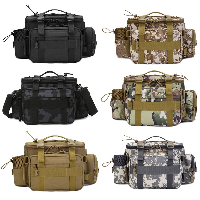 Multifunctional Waterproof Fishing Bag Single Shoulder Lure Backpack Reel Bag Straps Fish Tackle Bag