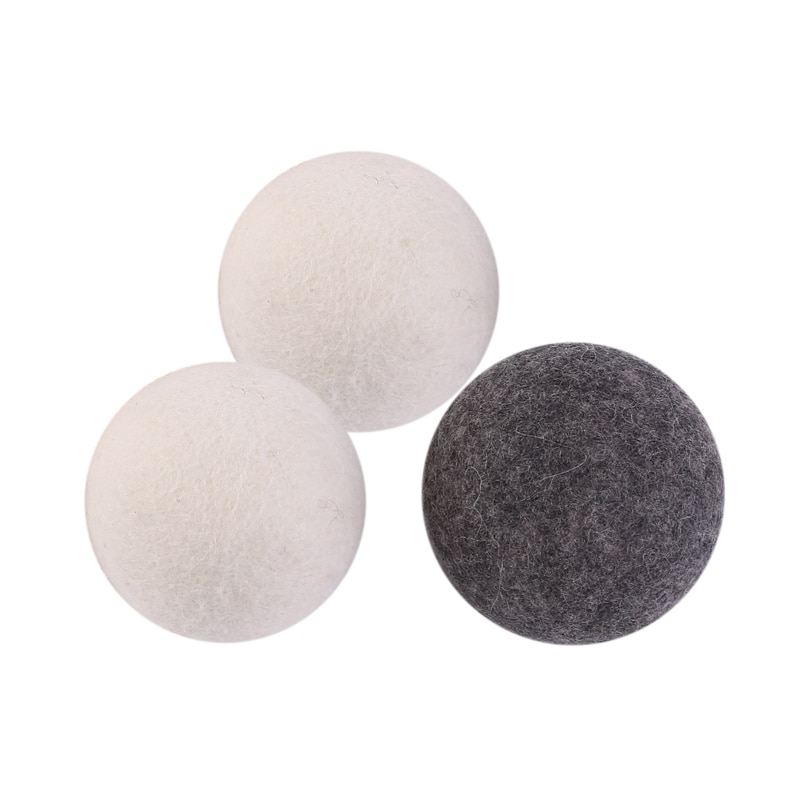3Pcs Laundry Balls Reusable Wool Dryer Ball for Washing Fabric Clothes Softer Laundry Cleaning Ball Tumble Dryer