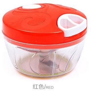 Multifunctionele Hoge Speedy Groente Fruit Twist Shredder Handmatige Vleesmolen Chopper Knoflook Hand Held: Rood