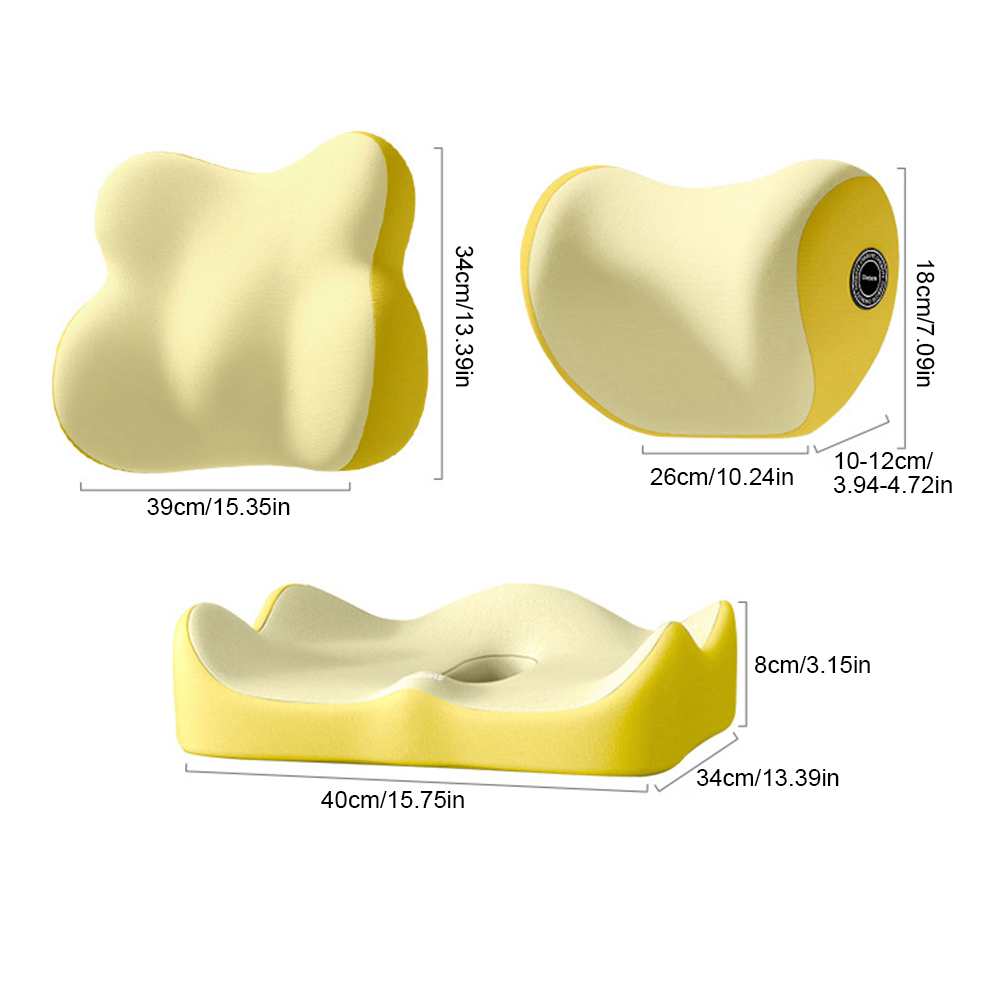Morbido cuscino di supporto lombare per sedile di guida Cuscino lombare in memory foam Cuscino di supporto lombare per alleviare il dolore alla schiena per seggiolino auto