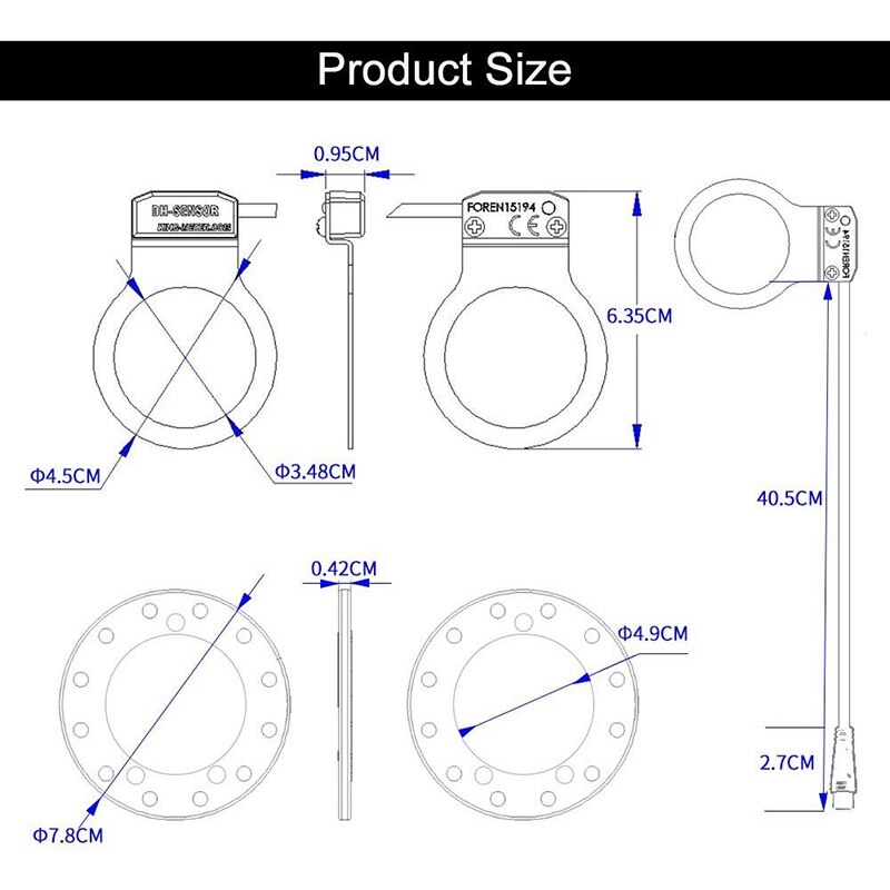Bike Power Pedal Assist Sensor Cycling Accessories Bicycle Parts Bicycle PAS Electric Bicycle Style 1
