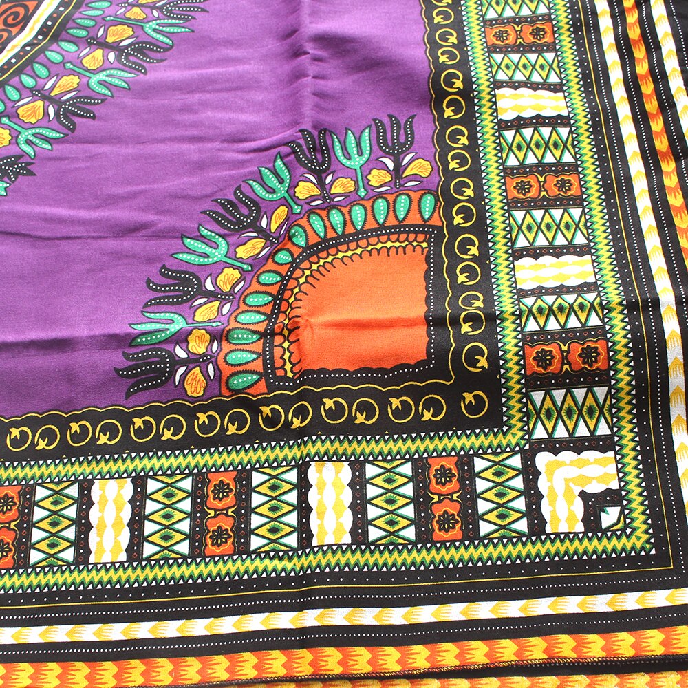 Nyeste 100%  bomull afrikansk dashiki mønster trykt lilla farge africa ankara stoff