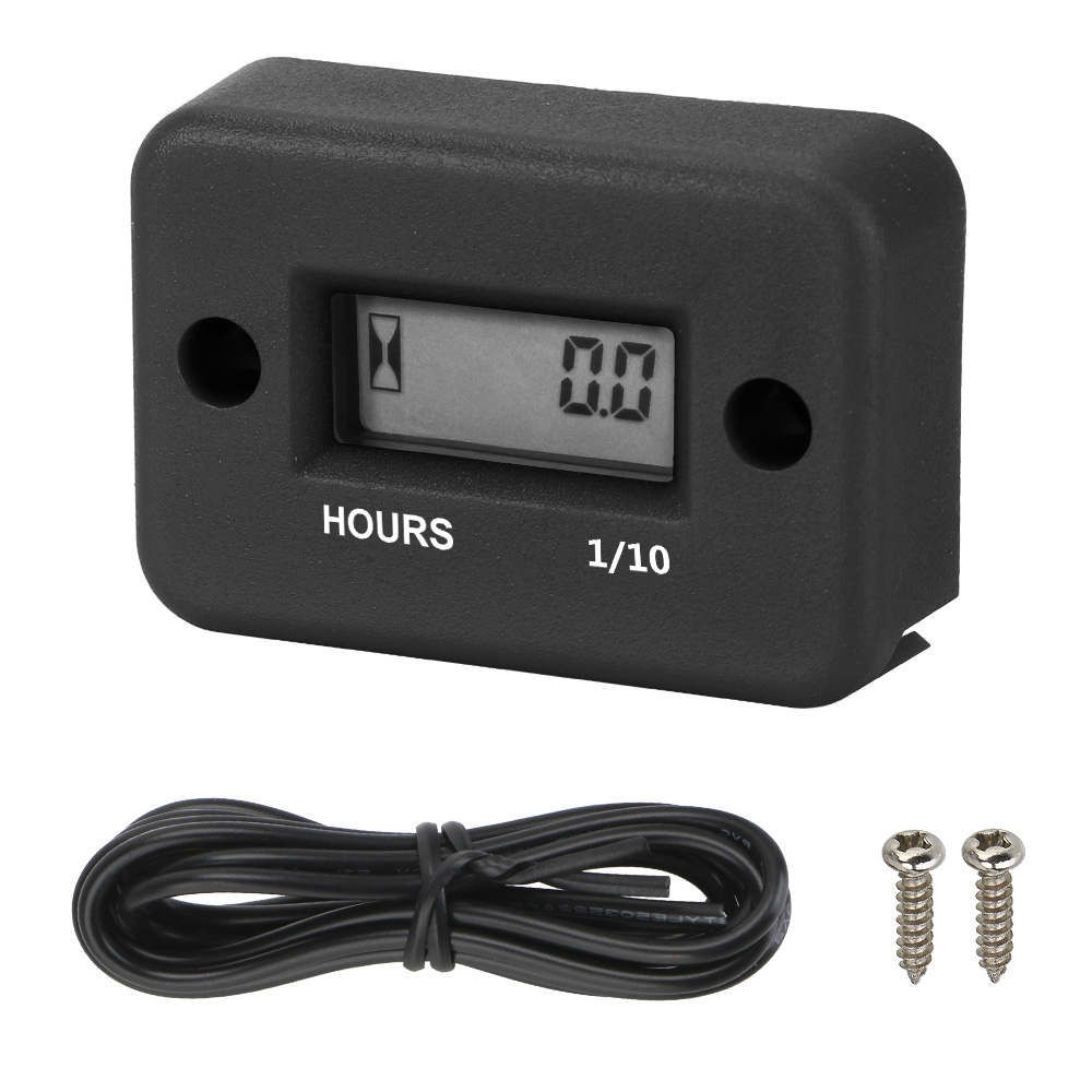 Engine Gauge Hour Meter Digital Hour Meter LCD Display Waterproof For Motorcycle ATV Gasoline Marine Snowmobile Portable: Default Title