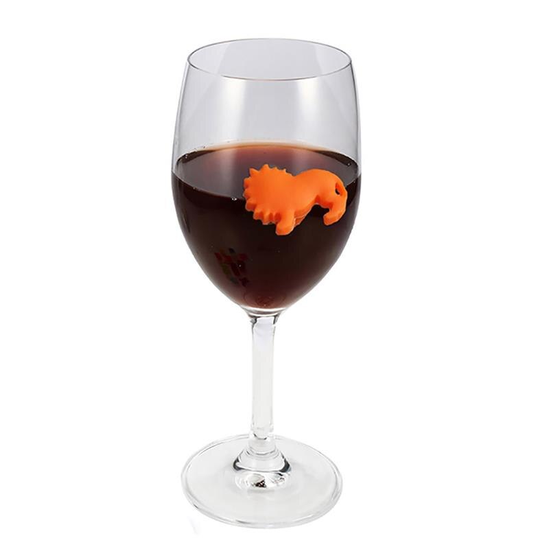 Marqueur de verre de vin en Silicone | 12 pièces, breloques de fête des animaux, breloques de boire, tasse d'identification, tasse, étiquettes étiquettes