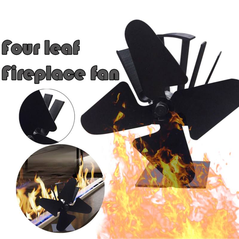 Four-Leaf Fireplace Fan American Standard Socket Heating, Cooling & Vents Fireplaces Stoves Four-leaf, Fireplace FanNew