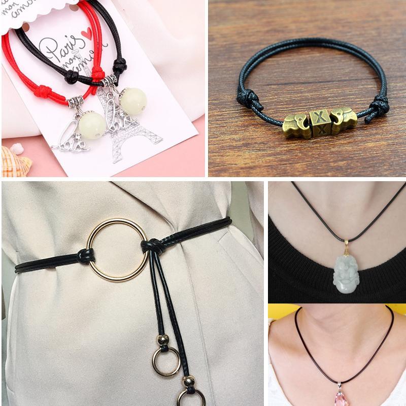 0.5 0.8 1.0 1.5 2.0mm lila vaxad sladd vaxad tråd sladd snöre rem halsband reppärlor för smyckestillverkning