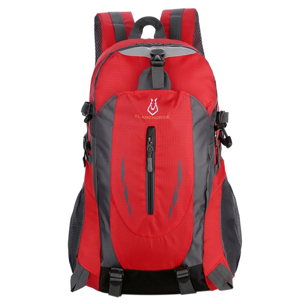 Cykel skuldre taske 40l store kapacitet vandtæt bjergbestigning rygsæk udendørs åndbar skuldertaske til mænd og kvinder: Rød