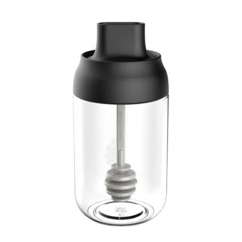 Spice Jar Storage Versatile Glass Salt Honey Oil Seasoning Bottle for Home Seasoning Kitchen Spice Kit: Black 3