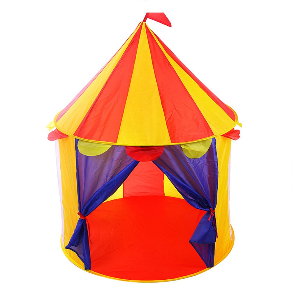 Ridder Kasteel Patroon Kids Tent Picknick Draagbare Game Huis Yurt Kinderen Tent Voor Indoor Outdoor Fun (Geel): Size 5