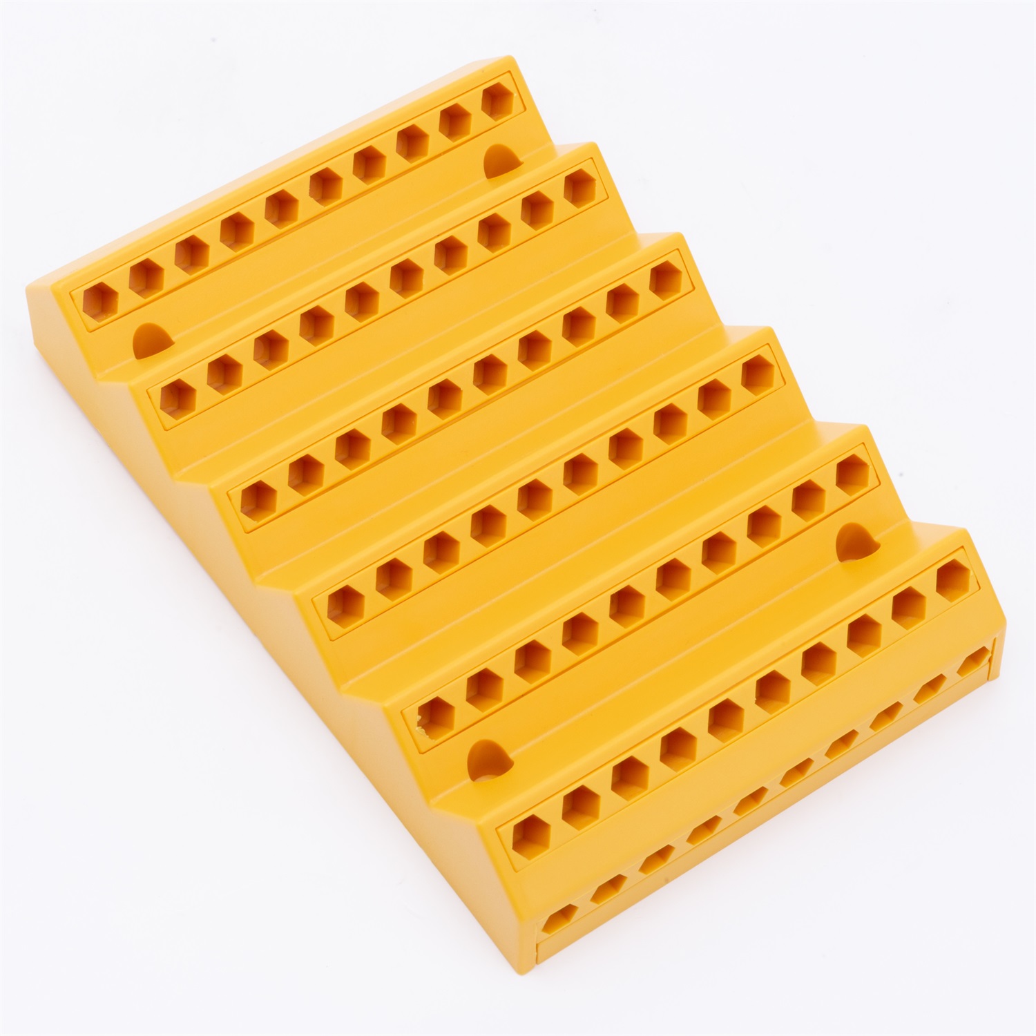 70 Slot Hex Bit Holder Organizer Drill Bit Storage Milling Cutter Drill Holder 1/4 Inch Hex Screwdriver Bit Organizer: Orange