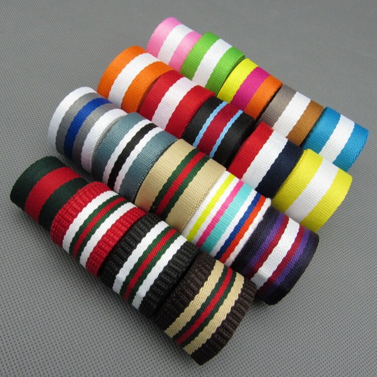 Sangle de 32mm largeurs pour sacs, bagages, vêtements, ceinture, ruban épais, sangles colorées, 5 mètres/lot , 19 couleurs