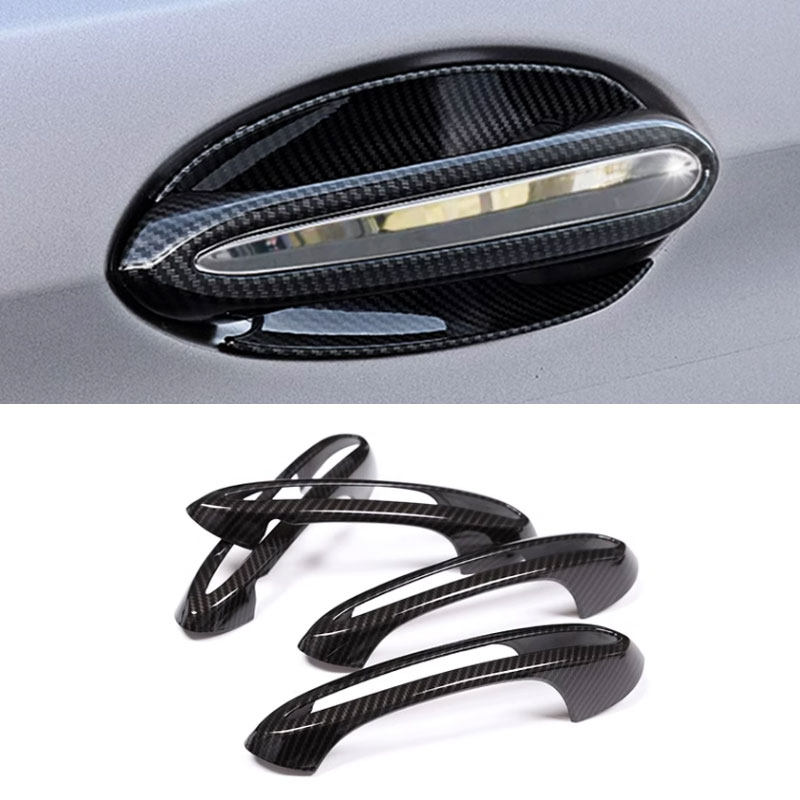 Voor Bmw 5 Series G30 Abs Auto Buitendeur Handgreep Cover Decoratie Trim Koolstofvezel Textuur