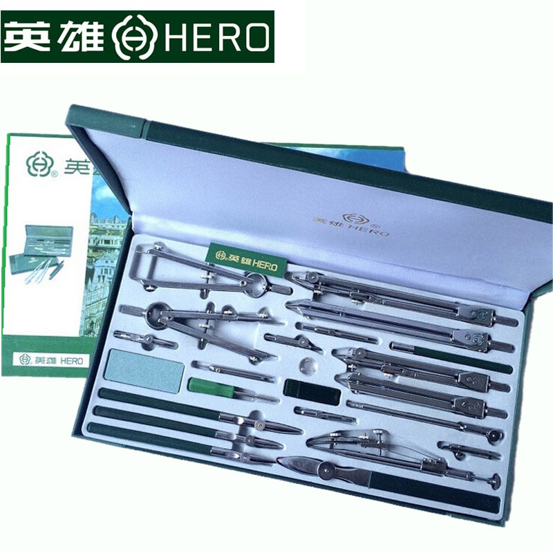 Hero H4023 23 Tekening Instrumenten Opstellen Metalen Kompas Tool Pak Voor Mechanische Constructie Techniek: Default Title