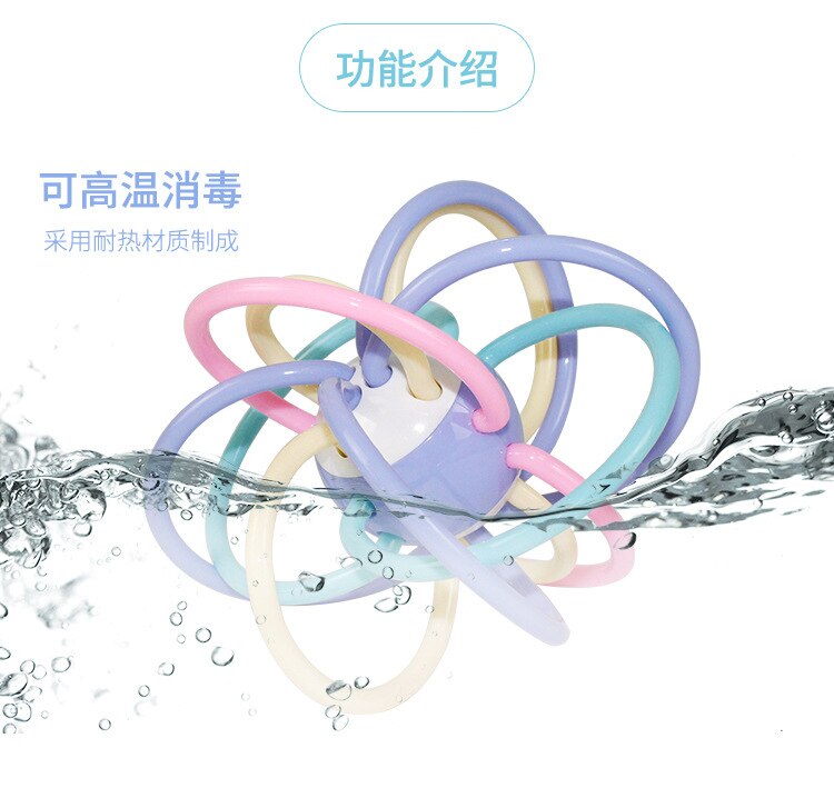1Pcs Baby Grasping Ball Toy Colorful Circle Baby Rattles Ball Toys Hollow Sphere Newborn Infant Early Education Toys