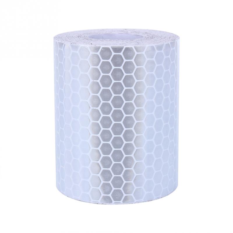 5X3cm Self Adhesive Warning Tape Safety Mark Reflective Sticker Automobiles Motorcycle Reflective Strip Reflective Film White