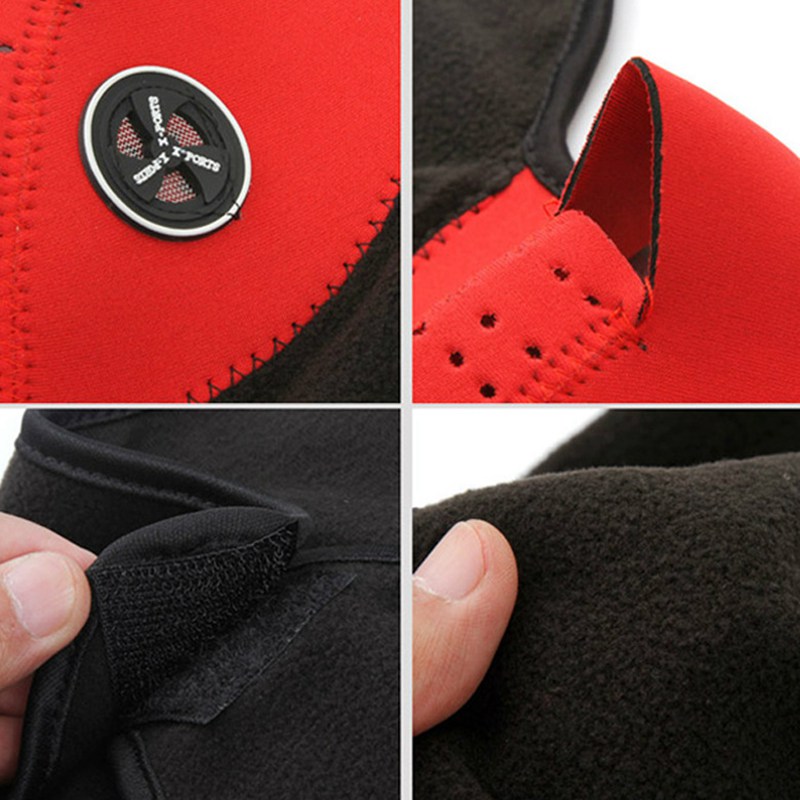 Balaclava de esqui, máscara quente de lã quente para proteção de meio rosto, ski, snowboard, ciclismo, proteção para pescoço e lenço