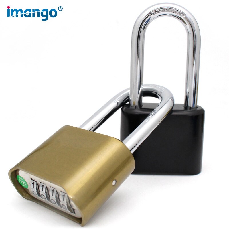 Long Shackle Combination Lock Outdoor Waterproof Padlock for School Gym Sports Locker Fence Gate Toolbox Case Hasp Storage Locks