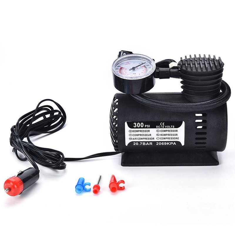 Portable Mini Air Compressor Electric Tire Inflator Pump Car 12V 300PSI Auto High Pressure Pump Car Tire Air Inflator Pumps