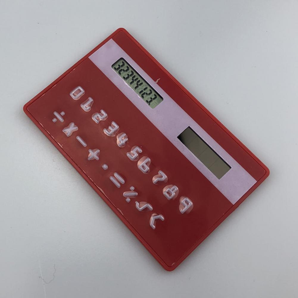 Handheld 8 Cijfers Elektronische Rekenmachine Card Type Zonne-energie Zakrekenmachine Student Elektrische Mini Rekenmachine Калькулятор