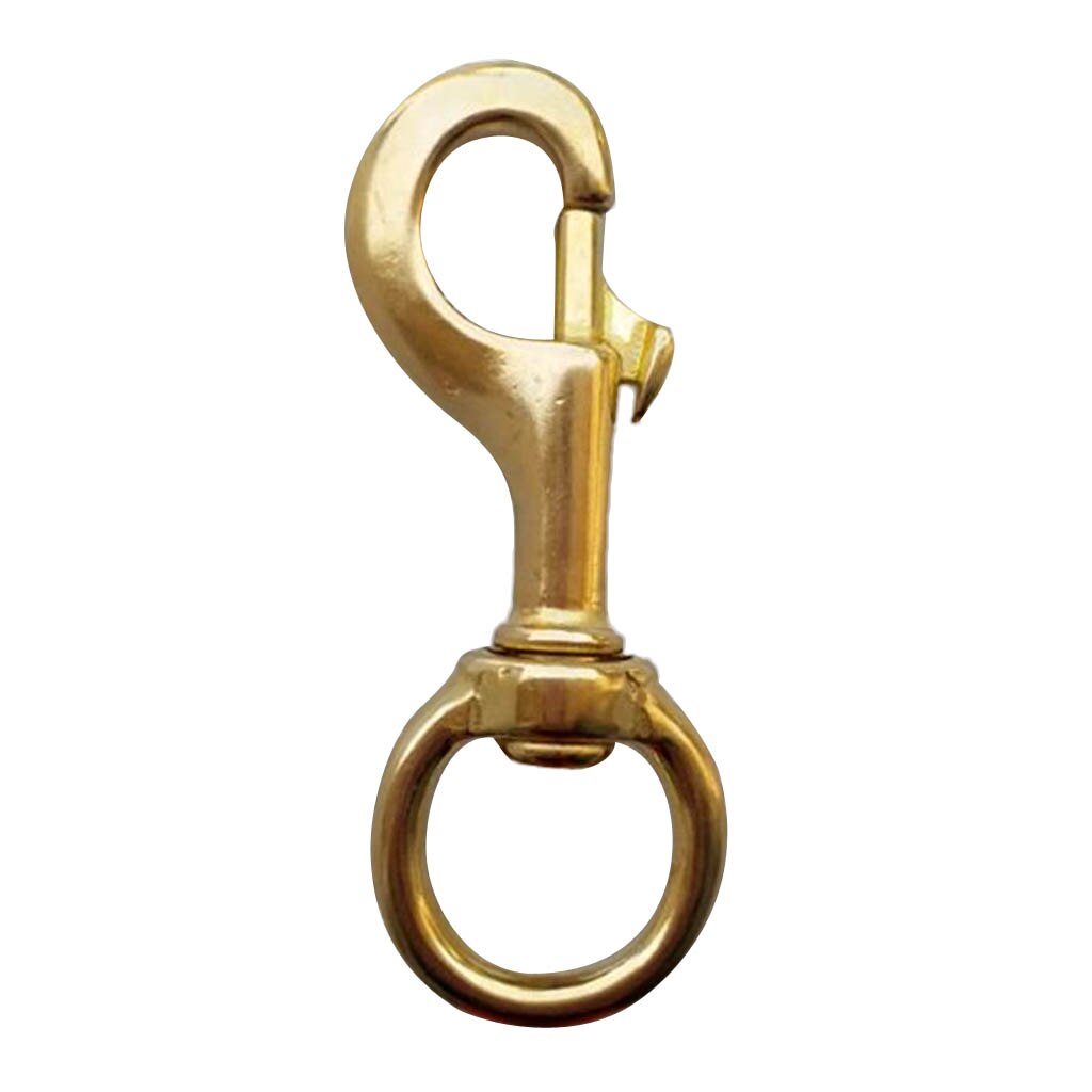 Strong Solid Brass Swivel Eye Single End Snap Hook Clip For Scuba Dive