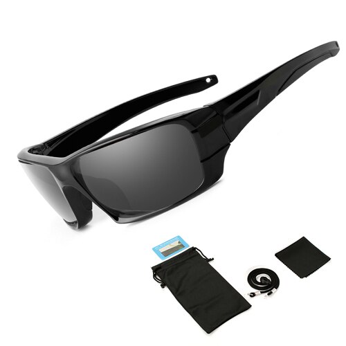 6 Lenses Polarized Fishing Sunglasses Camouflage Frame Sport Sun Glasses Fishing Eyewear Oculos De Sol Masculino UV 400: Gray Lenses Bag
