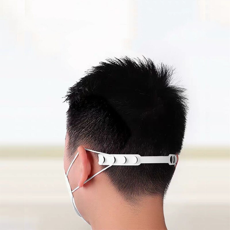 Gancho antideslizante ajustable para mascarilla, tira de extensión auxiliar de silicona, accesorios para adultos, banda elástica suave y duradera, 100 Uds.