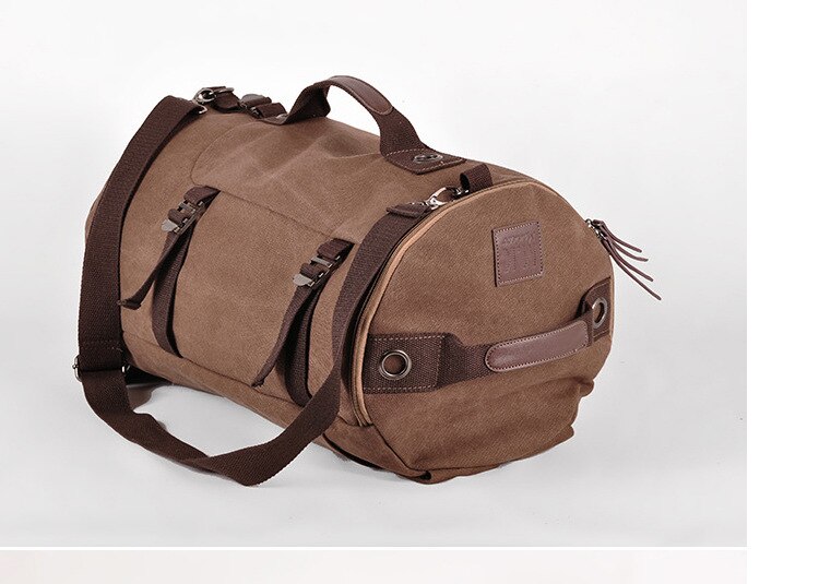 Mode Canvas heren reistas Bagage Tas Rugzak canvas mannen plunjezak overnight weekend bag schouder Tote