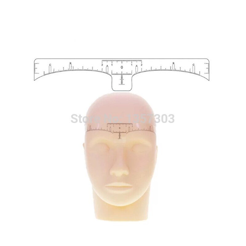 50pcs Eyebrow Ruler Sticker Grooming Stencil Shaper Ruler Measure Tool Eye Brow Drawing Guide Card Brow Template DIY Make up