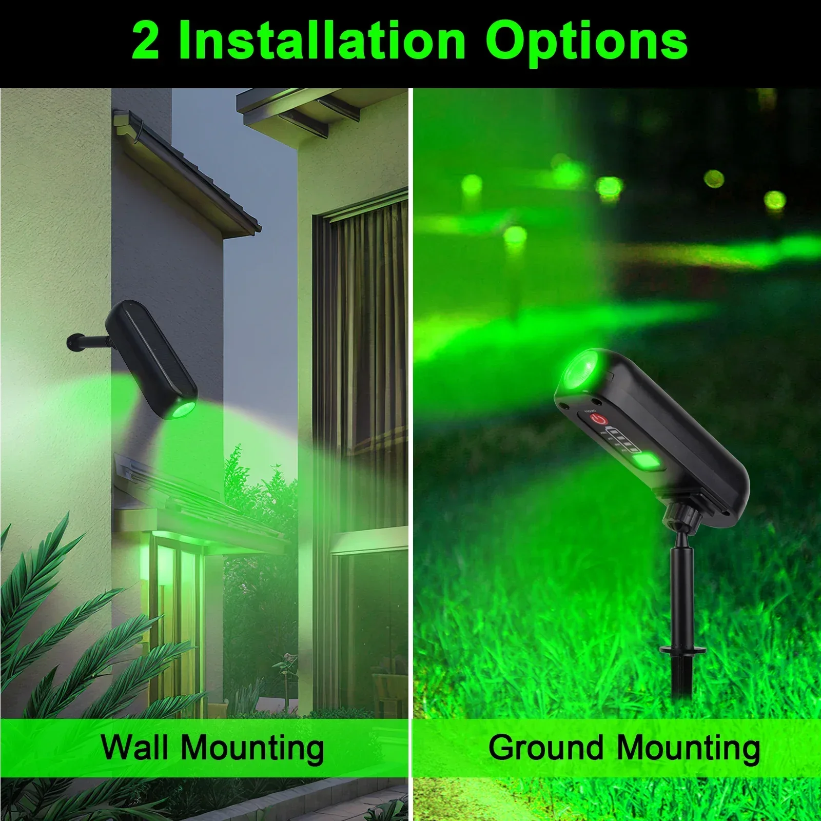 Outdoor Solar Spotlights IP65 Waterproof Adjustable Solar Landscape Spotlights 2 Modes Solar Uplights for Trees Garden Pathway