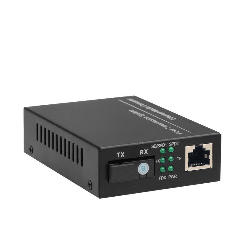 10/100 Mbps Singlemode Fiber Media ConverterFiber optic media converter 1-poort RJ45