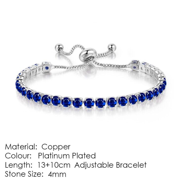 Tennis Armbanden Voor Vrouwen Shining Wit Goud Kleur Single-Layer Zirkoon Verstelbare Slider Gesp Bedelarmband Mode-sieraden: Roze