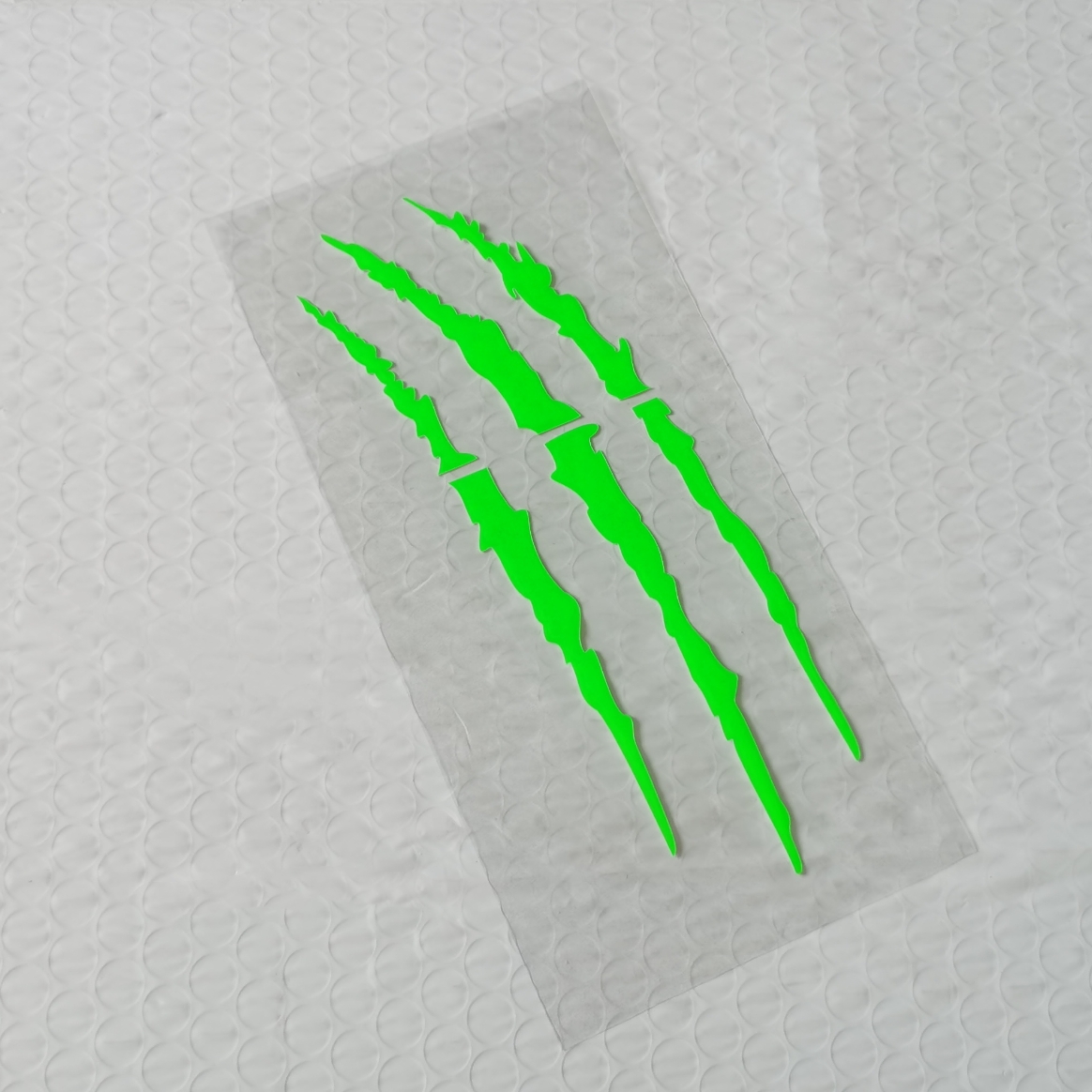 Adesivos para capacete de motocicleta com estampa de pata decalque reflexivo à prova d'água: Verde Fluorescente