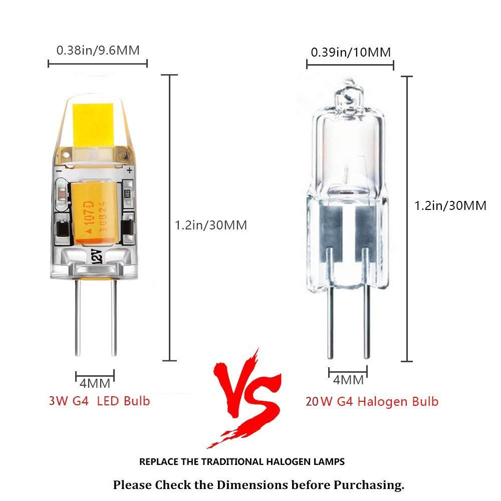 10 stks/partij G4 LED Lamp Dimbare AC/DC 12 V 3 W 6 W LED Mini G4 COB LED lamp 360 Stralingshoek Kroonluchter Lampen Vervangen Halogeen Licht