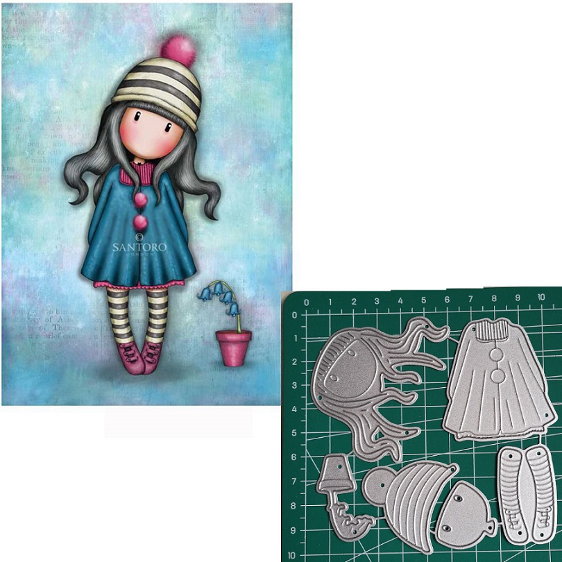 76 Clown mädchen schablonen für diy scrapbooking sterben neuheiten metall schneiden stirbt für karte, der rahmen stirbt