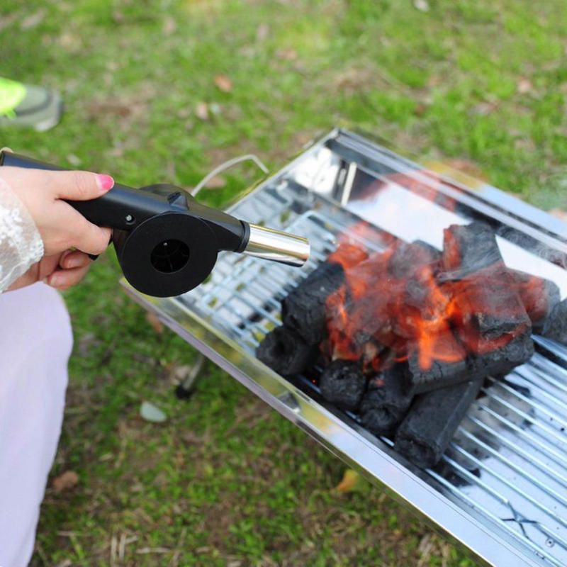 Draagbare Hand Crank Powered Fan Air Blower Voor Picknick BBQ Barbeque Brand Apparatuur