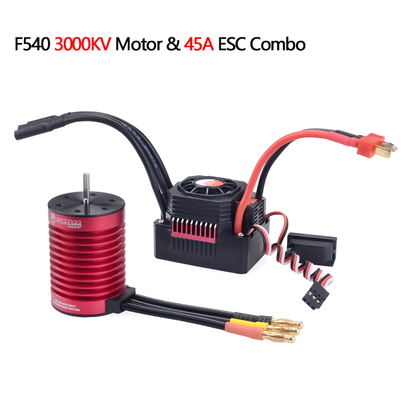 ÜBERTREFFEN HOBBY Wltoys 144001 124019 104001 RC Auto 3650 3660 F540 3600KV 5200KV 3930KV 4370KV Bürstenloser Motor 45A 60A Regler: Burgunderrot