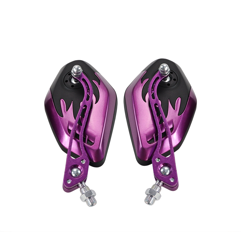 2 Stks/set 8/10Mm Aluminium Motor Scooter Motorfiets Stuur Mount Achteruitkijkspiegels: Bruin