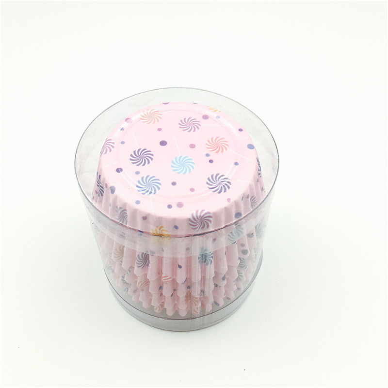 100 stks Roze Windmolen Lolly Papier Cake Cups Cupcake Liner Bakken Muffin Box Cup Case Cakevorm Cupcake Decoreren Gereedschappen