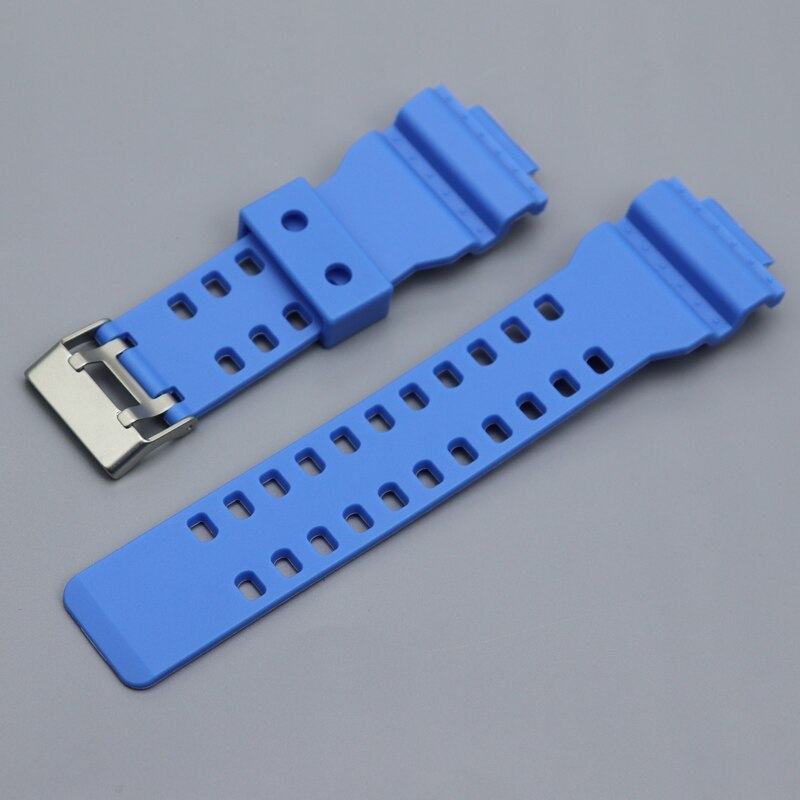 16mm Siliconen Horlogeband voor Casio G-Shock GA-110 GA-100 GA-120 Effen kleur Rubber Waterdichte Mannen Horloge Band Strap voor ga700 400