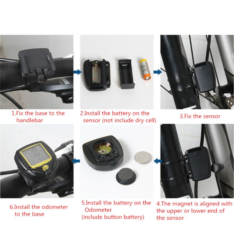 Waterproof Bicycle Wireless Digital Speedometer Outdoor Bike Cycling Meter Odometer Speed Counter Code Table