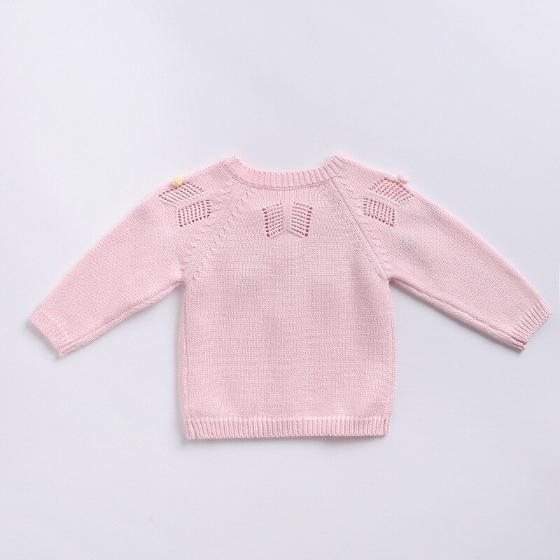 2019 outono infantil meninas suéteres bebê menina cardigan camisola de malha com pompom artesanal crianças cardigan 0-2y roupas da menina do bebê