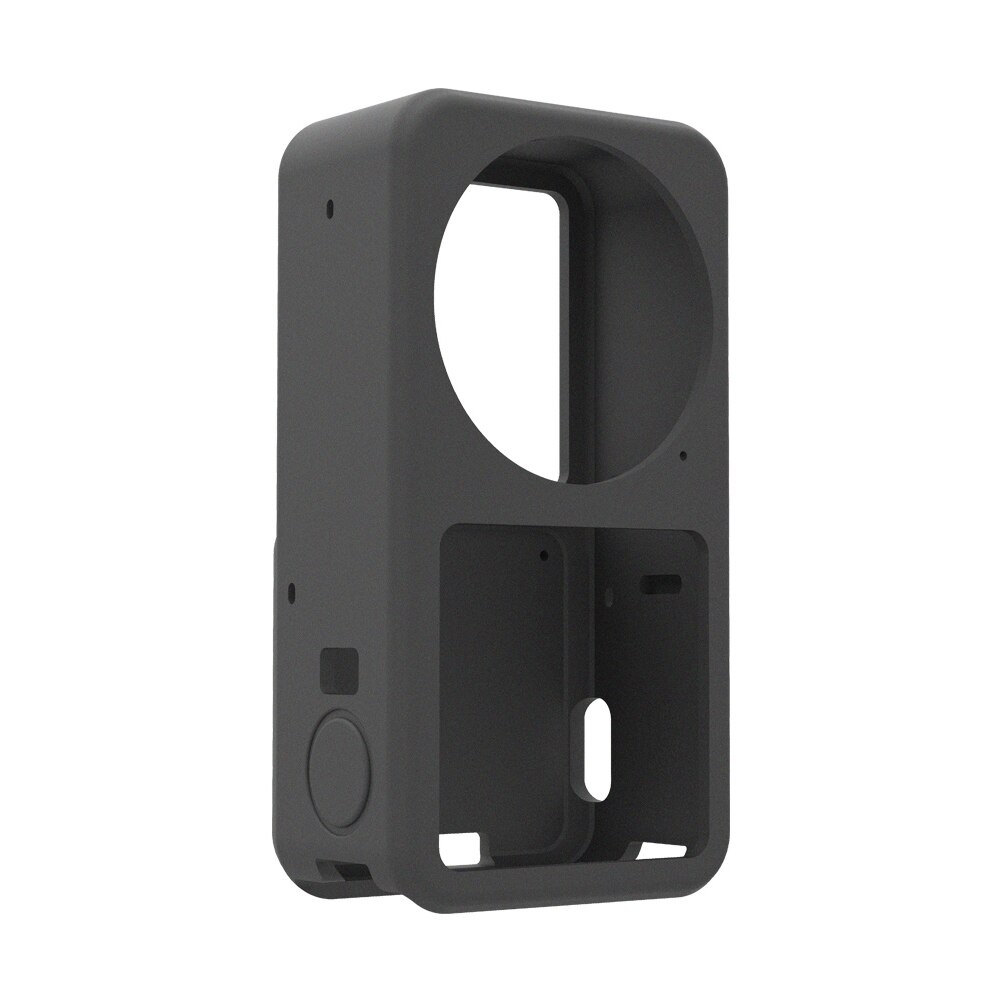 Weiche silikonhülle für dji action 2, schutzhülle, rahmenabdeckung, schwarz, blau, rot, staubdicht, zubehör für action-kameras: Schwarz
