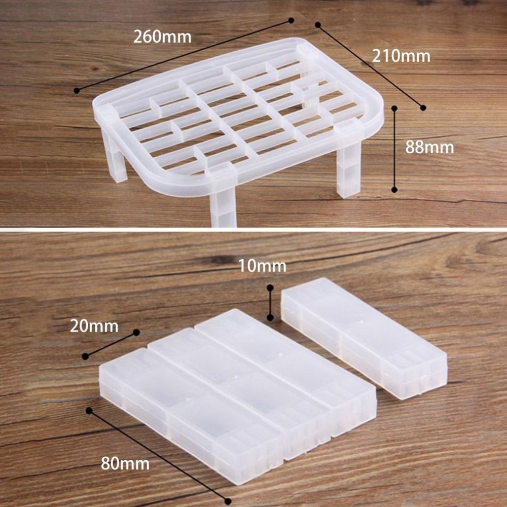 Single Layer Dish Plate Storage Organizer Transparent Antibacterial Vertical Dish Rack Kitchen Rack Space-Saving