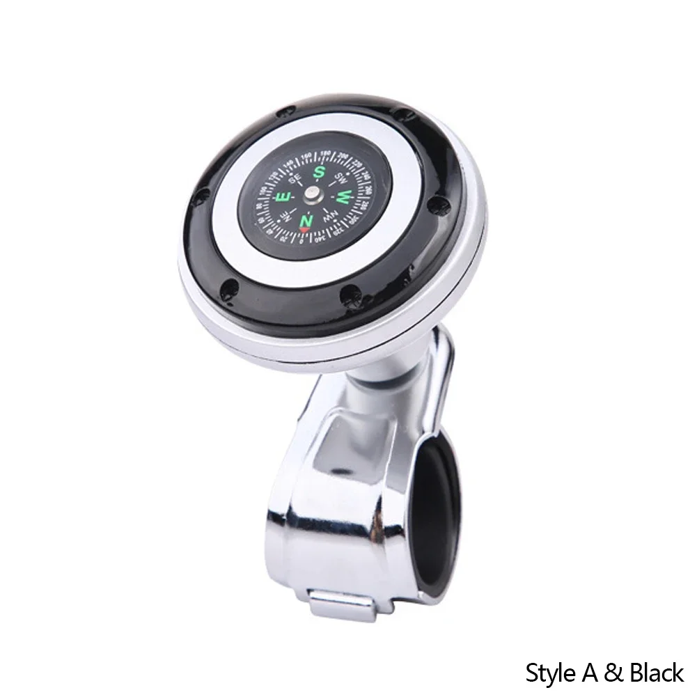 Stuurwiel Spinner Knop Met Kompas Universele 360 Graden Rotatie Metalen Power Handvat Bal Booster Voor Auto Auto Auto Auto