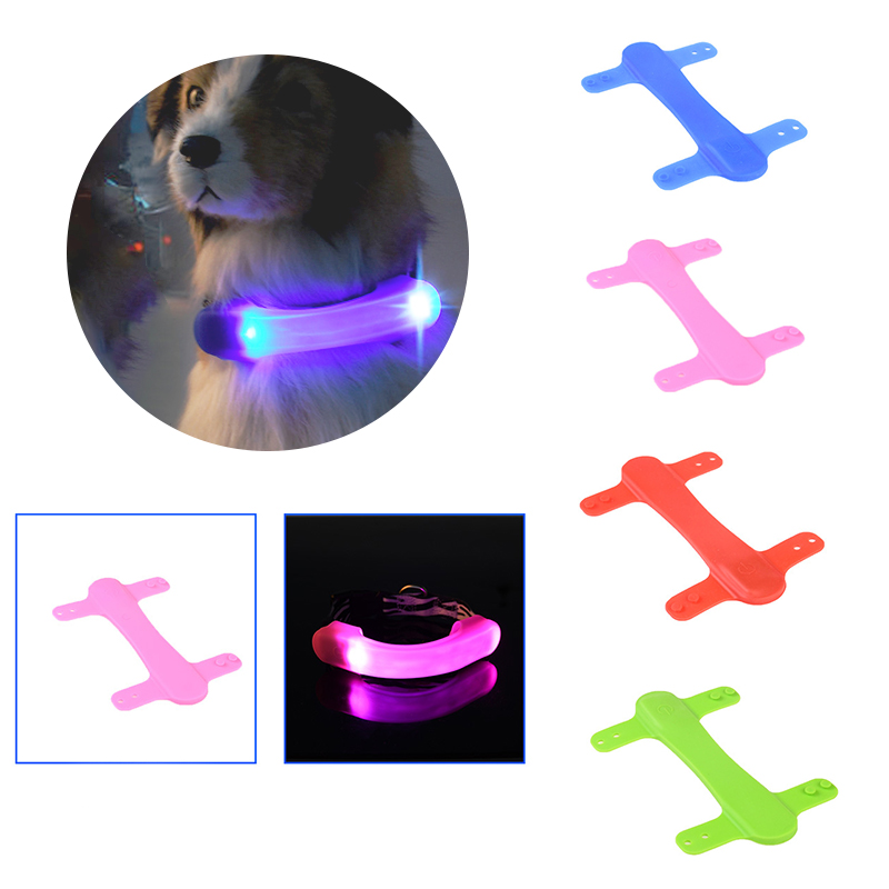 Verstelbare LED Huisdier Halsband Nacht Veiligheid Flashing Glow In The Dark Hondenriem Honden Lichtgevende Fluorescerende Pet Halsbanden Accessoires