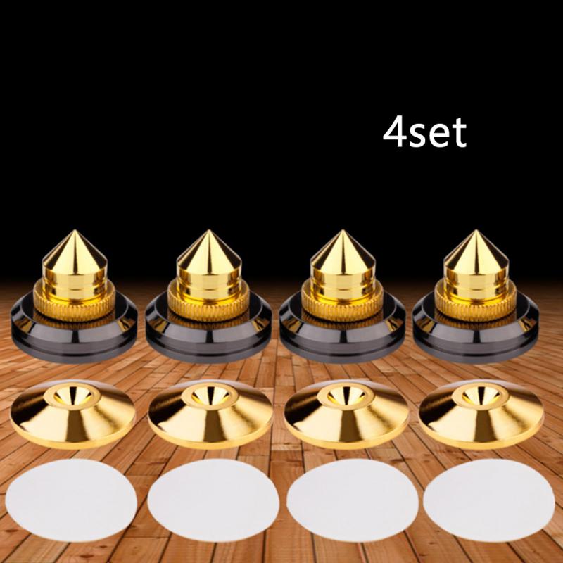 4 Pair Mini Portable Audio Speaker Spikes Speakers Repair Parts DIY Speaker Stand Shock Pin Nails And Pads Accessories