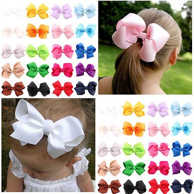 Bloemen babymeisjes strik grosgrain lint haarspelden haarspeldjes haaraccessoire 20 stuks