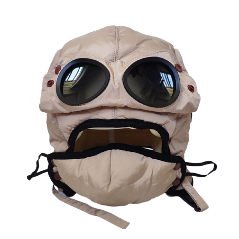 Originele Mode Fietshelm Warm Cap Winter Mannen Winter Hoeden Voor Vrouwen Kids Waterdicht Hood Hoed Met Bril