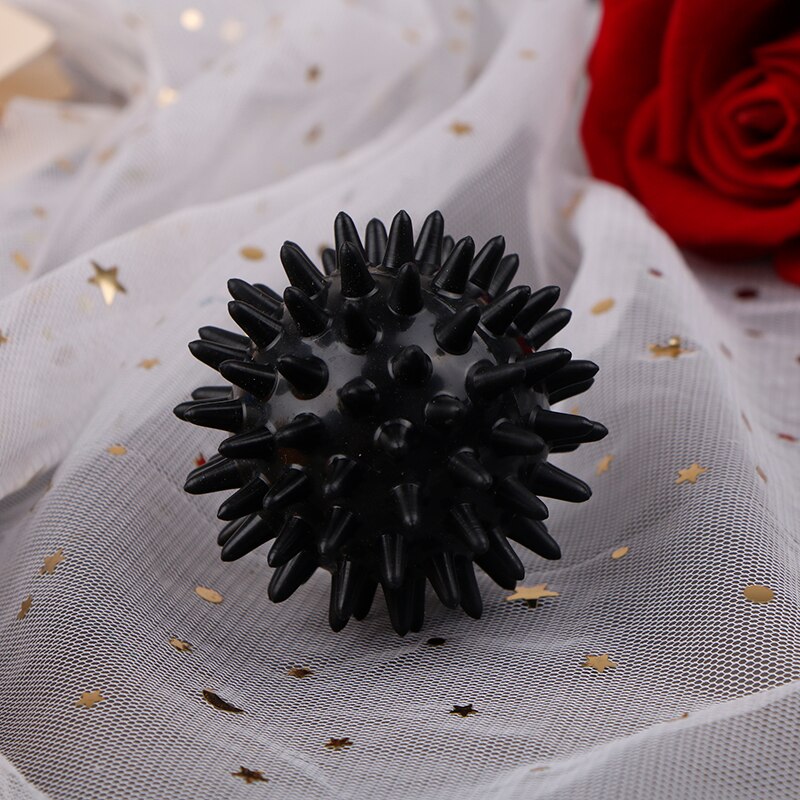 Full Body Spiky Massage Bal Hard Stress Bal 6Cm Voor Fitness Sport Oefening Egel Sensorische Training Grip De Bal: Black